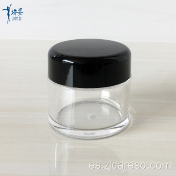 Tarro de crema transparente AS de 70 ml con tapa de ABS